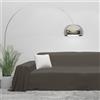 Byour3 - Copridivano 2 3 4 5 Posti - Misto Cotone Telo Arredo Copritutto Salvadivano Lavabile Rettangolare Copertura di Protezione anche per Divano Angolare (Rombi Tortora, 3 Posti)