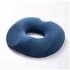 Surwin Velluto Cuscino Antidecubito Ciambella per Sedersi, Cuscino Ergonomico Sedia Ufficio Cuscino Memory Foam Sedia per Gravidanza, maternità, Emorroidi, Anziani, Guidatore (42cm,Blu Navy)
