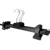 RSR Hangers Grucce per pantaloni, 10 pezzi, in plastica, 40 cm, clip antiscivolo in gomma e regolabili, gancio girevole a 360°, salvaspazio