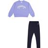 Champion Legacy Girl-Crewneck Sweatsuit Tuta da Allenamento, Purple (VS097), 5-6 Anni Bambine e Ragazze