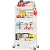 KINGRACK Carrello 4 ripiani metallo ruote