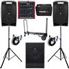 Proel V15PLUS 2Casse 600w +S18A Subwoofer+MQ10FX Mixer+Carrello+Bag+Stativi+Cavi