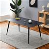 Indomita Tavolo Top Ceramica Effetto Marmo Nero Opaco Mila 140x80