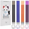 LVZONGXIN 12 Pezzi Ricariche Cancellabili Compatibili con Legami (3 blu, 3 nero, 3 viola, 3 arancione) Altezza 13 cm, Inchiostro Termosensibile, Punta 0,7 mm