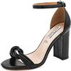 QUEEN HELENA Sandali con Tacco Medio Eleganti Donna ZM9330 (Nero, Numeric_40)