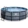 EXIT Toys EXIT Piscina Frame ø427x122cm (pompa filtro a cartuccia 12v) - grigio