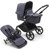 bugaboo Passeggino Fox Cub con navicella e seduta, nero/blu