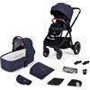 Kinderkraft Passeggino duo EVERYDAY 2 in 1 - blu jeans