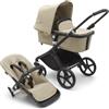 bugaboo Passeggino Fox Cub con navicella e seduta, nero/beige
