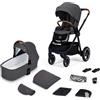 Kinderkraft Passeggino duo EVERYDAY 2 in 1 - grigio scuro, telaio nero