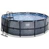 EXIT Toys EXIT Frame Pool ø427x122cm (filtro 12v Sand ) - Grigio