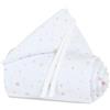 babybay Paracolpi Piqué Maxi, bianco con stelline rosa/beige 168 x 24 cm