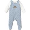 Sterntaler Set di tutine in jersey a pois grigio-blu