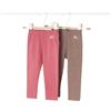 Mayoral Confezione da 2 leggings marrone/rosa