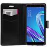 ebestStar - Cover Compatibile con ASUS Zenfone Max M1 ZB555KL Custodia Portafoglio Pelle PU Protezione Libro Flip, Nero [Apparecchio: 147.3 x 70.9 x 8.7mm, 5.5'']