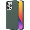 TBOC Cover Compatibile con iPhone 14 PRO [6.1] Custodia Rígida [Verde Militare] Silicone Liquido [Sensazione Morbida] Fodera Interna Microfibra [Protegge Fotocamera] Antiscivole Resistente