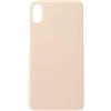 Smartex® Vetro copribatteria per scocca posteriore Big Hole compatibile con iPhone XS | SENZA LOGO (Oro)