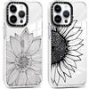 Xylota 2 Pezzi Cover per iPhone 15 Pro Max 6,7,Trasparente Aesthetic Disegni Fiori Ragazze Donne Custodia, Morbida Silicone Sottile TPU Bumper Antiurto Protettiva Case per iPhone 15 Pro Max,Floral 18