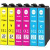 Yowell 6 cartucce 33XL compatibili con Epson 33XL ciano magenta giallo per Epson Expression Premium XP-530 XP-540 XP-7100 XP-900 XP-630 XP-635