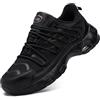 LARNMERN Scarpe Antinfortunistiche Uomo Leggere Scarpe Lavoro Cantiere Comodo Punta in Acciaio Antinfortunistica Sneaker Protettive Mode 44EU,Blu Navy