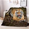 Boceoey Coperta Plaid Tigre Coperta Pile Letto Matrimoniale, Plaid Divano Animali Selvaggi Flanella Morbida e Calda per Divano Letto Copriletto e Copridivano, 270x230 cm