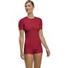 FALKE Warm Round Neck W S/S TS Filo Funzionale Asciugatura Rapida, Maglia Donna, Rosso Red 8644, S