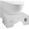 BORDEAG Sgabello WC Per Adulti e Bambini, Design Pieghevole con Ampio Poggiapiedi, Fisiologico Per Bagno (Grigio)