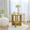 [en.casa] Tavolino Centrale da Salotto Tavolo Basso da Caffè con Piano Rotondo e Gambe Incrociate Tavolino Laterale da Divano 50 x 40 cm Giallo Senape