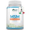 Nu U Nutrition MSM Puro - 180 Capsule Vegane - 6 Mesi di Durata - Integratore di Metilsulfonilmetano - Complesso con di Vitamina C e Selenio - Prodotto in Europa - Nu U Nutrition