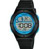 Lorus Orologio digitale al quarzo da ragazzo con cinturino in silicone, Nero/Blu - R2361NX9