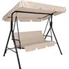 Sunny Star Dondolo 3 POSTI 170x113x154 Struttura in Acciaio Beige