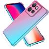 SEAHAI Cover per Motorola Moto G75 5G Cover, Ultra Sottile Custodia in TPU a Gradiente Colori, Trasparente Silicone Morbido Case Antiurto Cover, Rosa/Verde