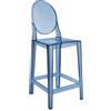 Kartell - Sedia da bar Ghost - Blu - policarbonato - Designer Philippe Starck