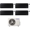 Samsung Climatizzatore Quadri Split Windfree Black 12+12+12+12 BTU con AJ100TXJ5KG/EU Inverter R-32 Wi-Fi Classe A++ ,