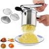Xinxinphi Schiacciapatate Passapatate con 3 Colini Sostituibili, Schiacciapatate Pressa Manuale Professionale Acciaio Inox, Spremiagrumi per Bambini, Purè Patate, Frutta, Verdure, Bébé, Succo Limone, Melone