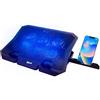 iggual - Base di Raffreddamento Portatile fino a 17" con 6 Ventole Silenziose e Supporto per Smartphone, Supporto Regolabile con 7 Angolazioni e Luce LED Blu, Include Cavo USB-A (RP6V17)