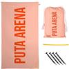Fisura - Asciugamano da spiaggia grande P*ta Arena. Asciugamano in microfibra leggera per piscina, spiaggia, campeggio o picnic. Anti sabbia. Asciugatura rapida. Regalo originale. 180 x 100 cm