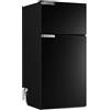 Vitrifrigo DP150i CHR Frigo-Freezer, Doppia Porta, 150 Litri, Nero, Serie CHROMELOCK, Luce LED, AxLxP 109.5x52.6x53 cm