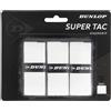 DUNLOP OVERGRIP D TAC SUPER TAC BIANCO 3 PEZZI