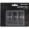 DUNLOP OVERGRIP D TAC SUPER TAC NERO 3 PEZZI