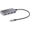 StarTech.com Hub USB C a 4 porte - 5Gbps - Hub da USB-C a 4x USB-A con ingresso di alimentazione opzionale - Hub USB portatile per desktop/notebook alimentato via bus - Cavo 30 cm (5G4AB-USB-C-HUB)
