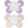 CHICCO (ARTSANA SpA) Chicco succhietto comfort girl in silicone 6-16 mesi 2 pezzi - Chicco - 973074279