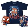 Funko Pocket Pop! & Tee: Marvel - Spider-Man Gingerbread - Per Bambini e Ragazzi - Taglia S - T-Shirt a Maniche Corte