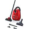 Bosch Aspirapolvere con Sacco a Traino Potenza 600 Watt Capacità 4 Litri ProAnimal colore Rosso - BGB41PET1 Serie 4