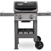 WEBER Barbecue a Gas da Giardino BBQ da Esterno con 2 Bruciatori Coperchio Ruote e 2 Ripiani Laterali - 44010129 Spirit II E-210 GBS