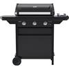 Campingaz Barbecue a Gas da Giardino BBQ da Esterno con Coperchio Ruote e Fornello Laterale Potenza 9,6 kW colore Nero - Compact 3 LS
