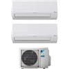 Daikin Climatizzatore Dual Split Inverter 9000 + 12000 Btu Condizionatore con Pompa di calore Classe A++/A+ Gas R32 (Unità Interna + Unità Esterna) - ATXF25G + ATXF35G + 2AMXF40A Siesta