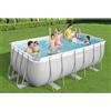 Bestway Piscina Fuori Terra con Telaio Portante Piscina Esterna da Giardino in PVC triplice strato Rettangolare 412x201x122h cm con Pompa Filtro da 2.006 Lt/h - 56456 Power Steel Frame