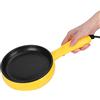 Ejoyous Piccola Padella Elettrica, Padella Elettrica per Frittata, Padella, Pentola Elettrica da Viaggio, Padella Wok, Padella Antiaderente per Uova, per Pancake con Pancetta e Uova di