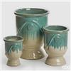 Enzo De Gasperi EDG Enzo De Gasperi Set 3 Vasi Glaze Coppa Onde H58 D47 cm Verde